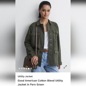 Good American Fern Green Utility Jacket